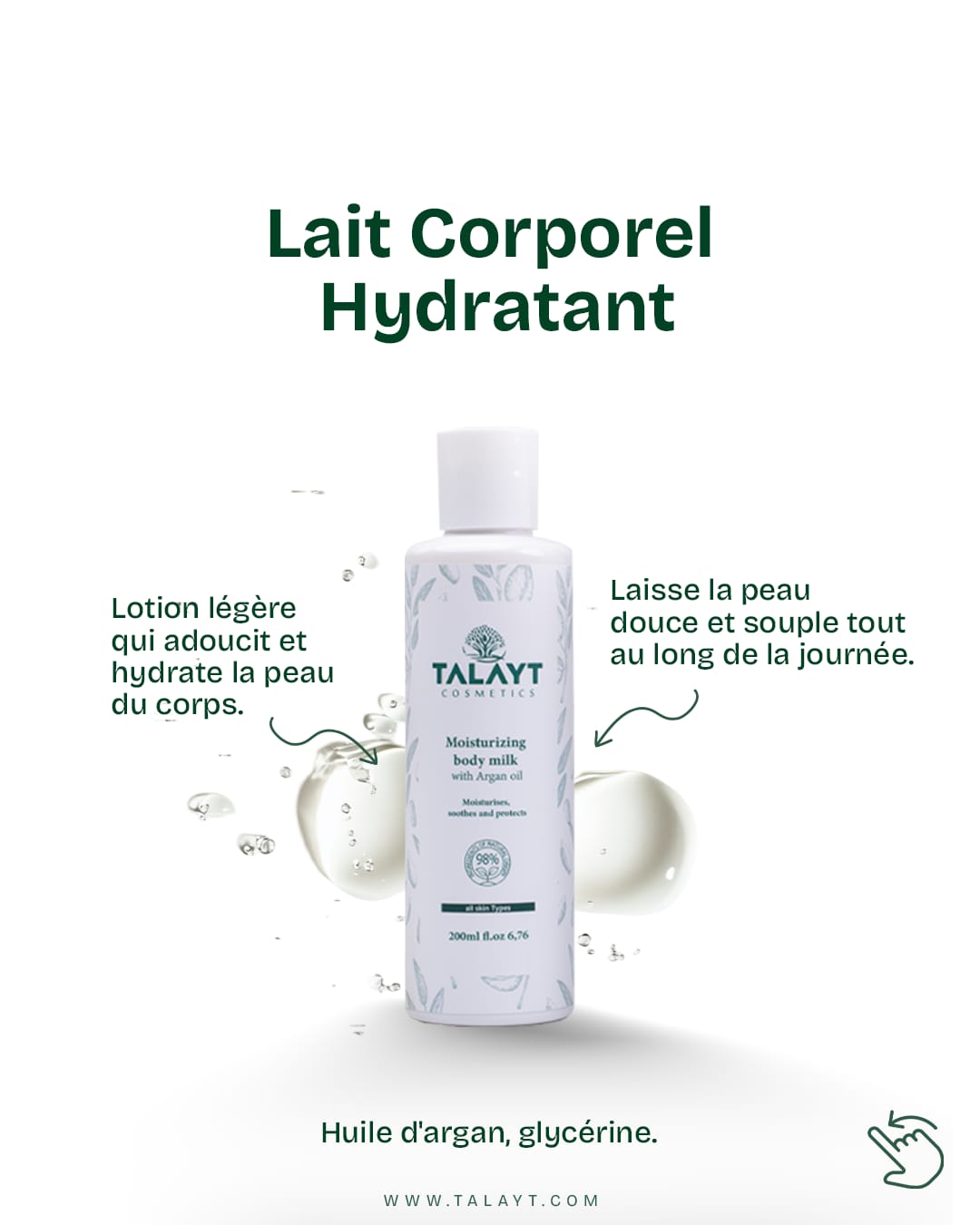 Argan moisturizing Body Milk - TALAYT